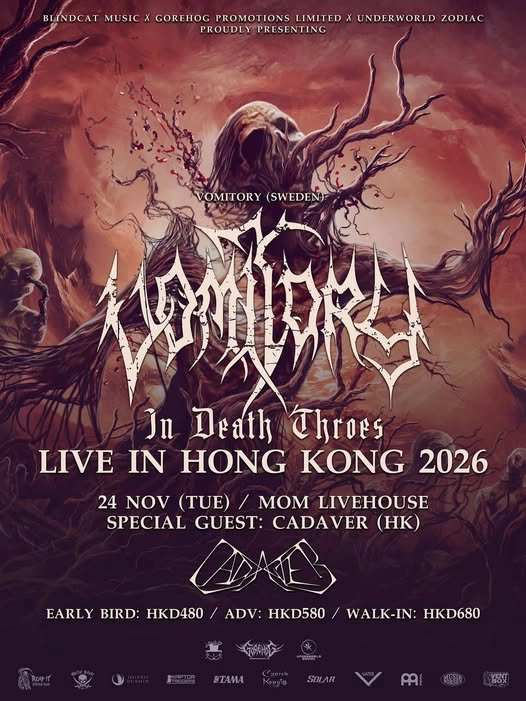 Vomitory "In Death Throes" Live in Hong Kong 2026