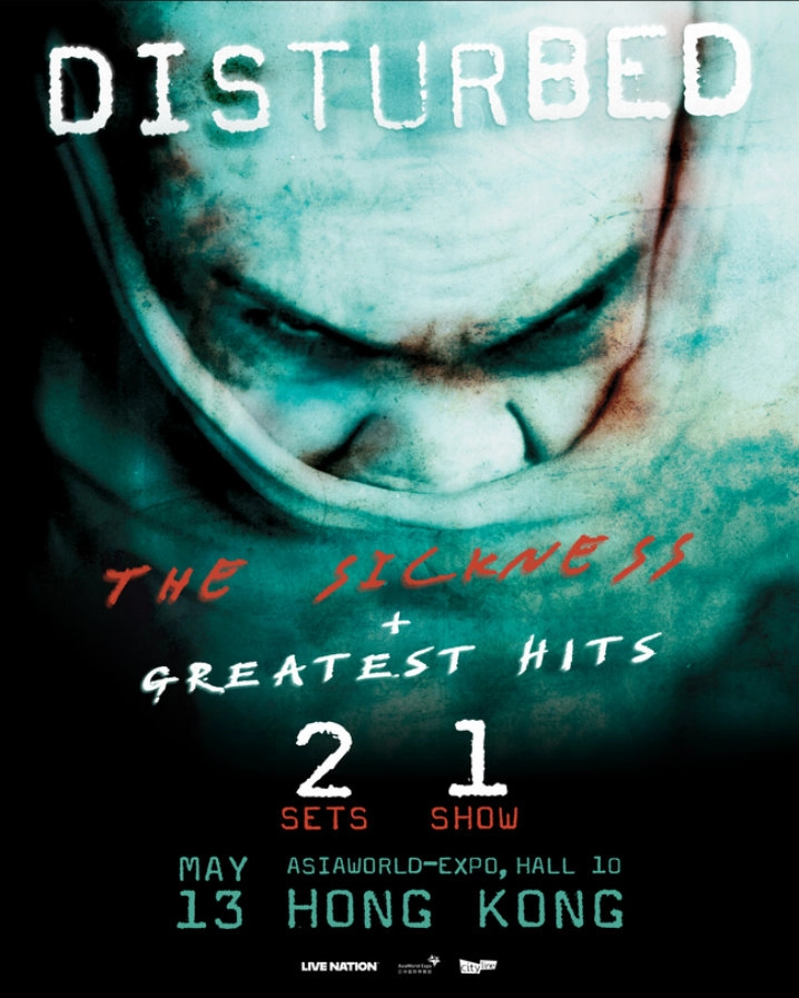 Disturbed "The Sickness & the Greatest Hits" 亚洲巡回演唱会 2027 香港站