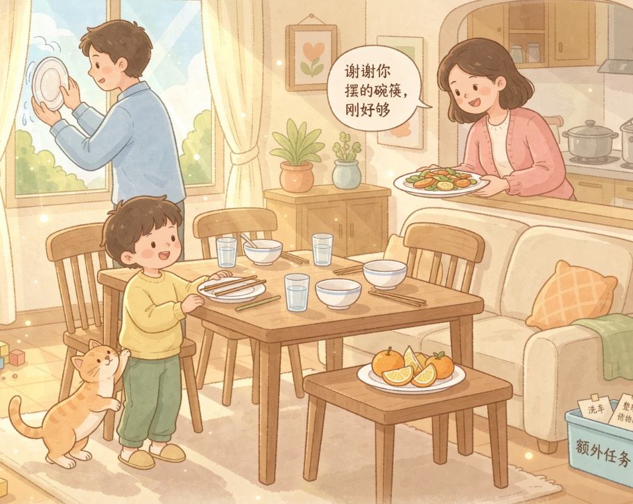给孩子一份「家庭职务」