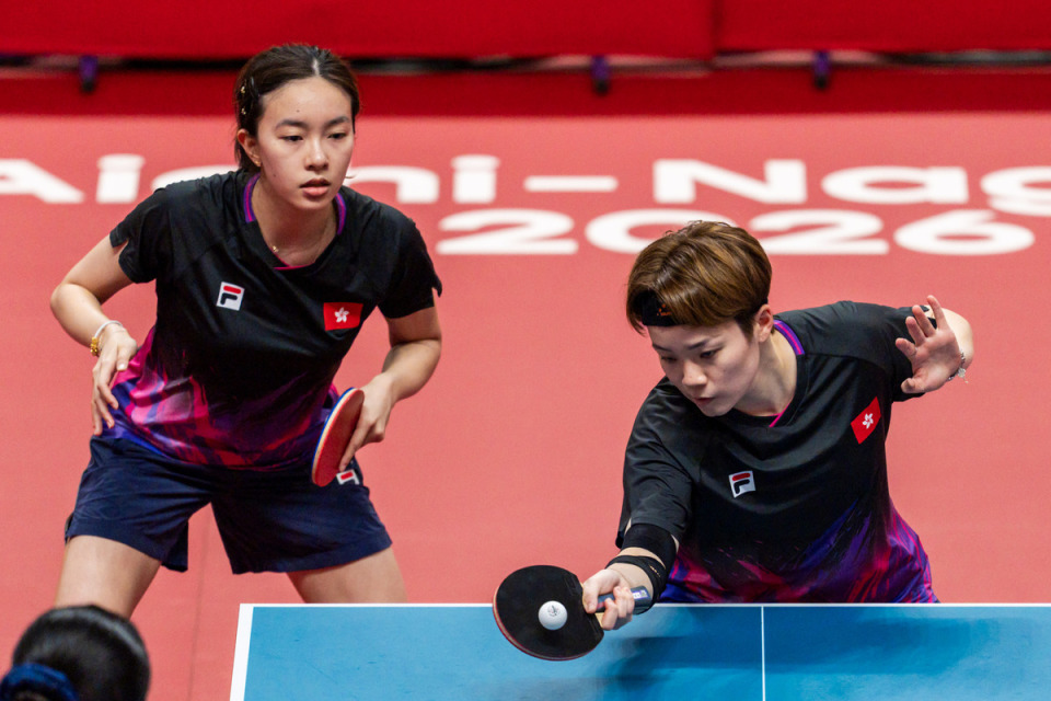亞運會2026｜乒乓女雙與電競《王者榮耀》各添一銅 港隊獎牌增至34面